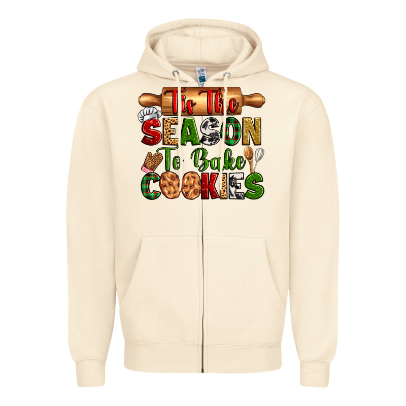 Tih The Season To Bake Cookies Zipper Hoodie by Zillion Design Studio | Teevron