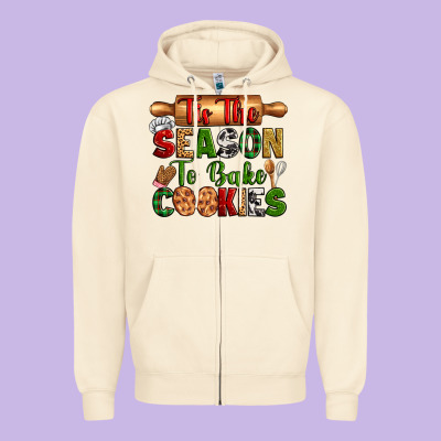 Tih The Season To Bake Cookies Zipper Hoodie Designed By Zillion Design Studio