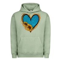 Pigment Oil Green Gold Glitter Sunflower Blue Heart Urban Hoodie - Jasminsmagicworld