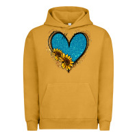 Pigment Peanut Butter Gold Glitter Sunflower Blue Heart Urban Hoodie - Jasminsmagicworld