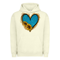 Pigment Pistachio Gold Glitter Sunflower Blue Heart Urban Hoodie - Jasminsmagicworld