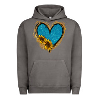 Pigment Tornado Gold Glitter Sunflower Blue Heart Urban Hoodie - Jasminsmagicworld