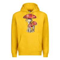 Lemon Autumn Mushroom Illustrations Premium Hoodie - LillyAllenDesigns