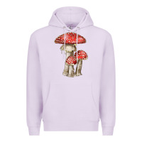 Lilac Autumn Mushroom Illustrations Premium Hoodie - LillyAllenDesigns