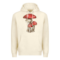 Sandshell Autumn Mushroom Illustrations Premium Hoodie - LillyAllenDesigns