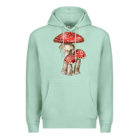 Seafoam Autumn Mushroom Illustrations Premium Hoodie - LillyAllenDesigns