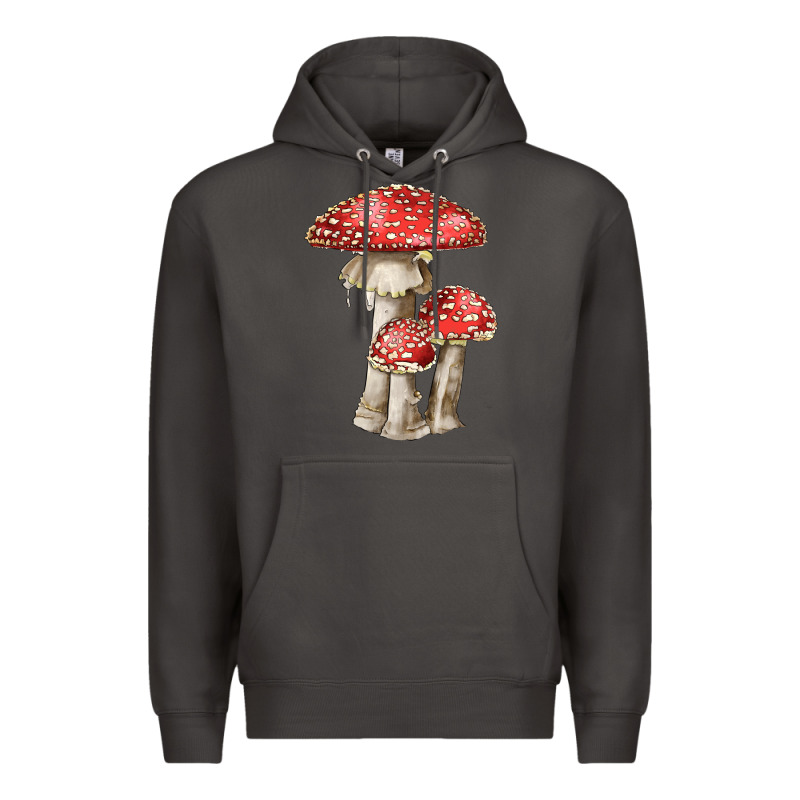 Autumn Mushroom Illustrations Premium Hoodie by LillyAllenDesigns | Teevron