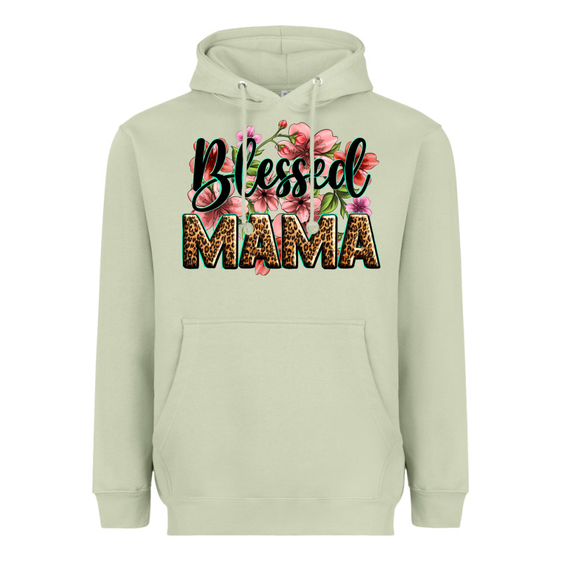 Flowers Blessed Mama Heavyweight Hoodie by Zillion Design Studio | Teevron