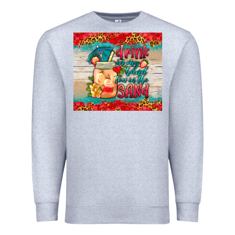 Drink In My Hand Toes In The Sand Tumbler Premium Sweatshirt by HRA Design Shop | Teevron
