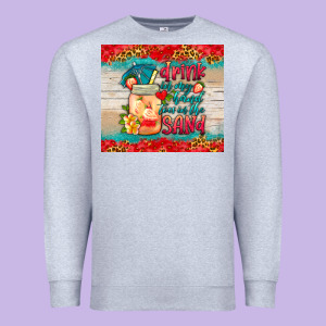 Drink In My Hand Toes In The Sand Tumbler Premium Sweatshirt Designed By Hra Design Shop