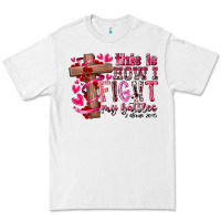 White this is how i fight my battles Premium Tee - RacoonDesign