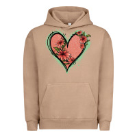 Pigment Burro Pink Glitter Floral Heart Urban Hoodie - Jasminsmagicworld