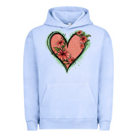 Pigment Grape Ice Pink Glitter Floral Heart Urban Hoodie - Jasminsmagicworld