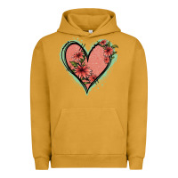 Pigment Peanut Butter Pink Glitter Floral Heart Urban Hoodie - Jasminsmagicworld