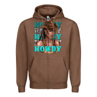 Chestnut howdy howdy black girl Zipper Hoodie - texasbilliewilder