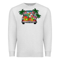 Oatmeal Heather summer truck Premium Sweatshirt - CowhideDigitalArt