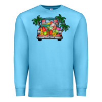 Ocean Blue summer truck Premium Sweatshirt - CowhideDigitalArt