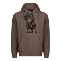 Coffee dachshund Premium Hoodie - BarkalooDesign