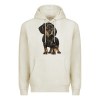 Oatmeal Heather dachshund Premium Hoodie - BarkalooDesign