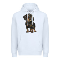 White dachshund Premium Hoodie - BarkalooDesign
