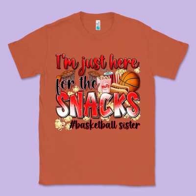 Im Just Here For The Snacks Basketball Sister Classic Tee Designed By Zillion Design Studio