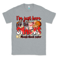 Heather Grey im just here for the snacks basketball sister Classic Tee - Zillion Design Studio