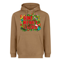 Toasted Coconut one merry teacher Heavyweight Hoodie - texasbilliewilder