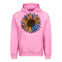Fuchsia Pink Patriotic Sunflower Urban Hoodie - Jasminsmagicworld