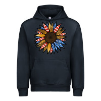 Navy Patriotic Sunflower Urban Hoodie - Jasminsmagicworld