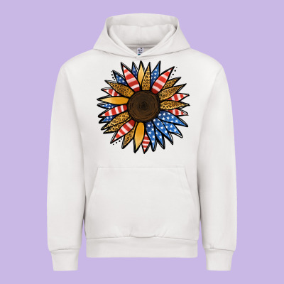 Patriotic Sunflower Urban Hoodie Designed By Jasminsmagicworld