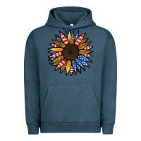 Pigment Midnight Navy Patriotic Sunflower Urban Hoodie - Jasminsmagicworld