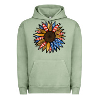 Pigment Oil Green Patriotic Sunflower Urban Hoodie - Jasminsmagicworld