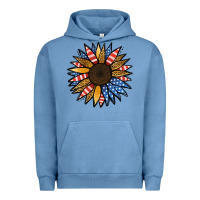 Pigment Pebble Blue Patriotic Sunflower Urban Hoodie - Jasminsmagicworld
