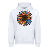 White Patriotic Sunflower Urban Hoodie - Jasminsmagicworld