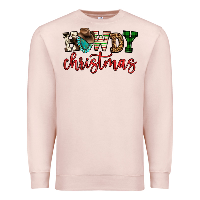 Howdy Christmas Premium Sweatshirt by FaDigitalArtStudio | Teevron