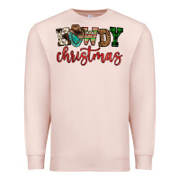 Pale Pink howdy christmas Premium Sweatshirt - FaDigitalArtStudio