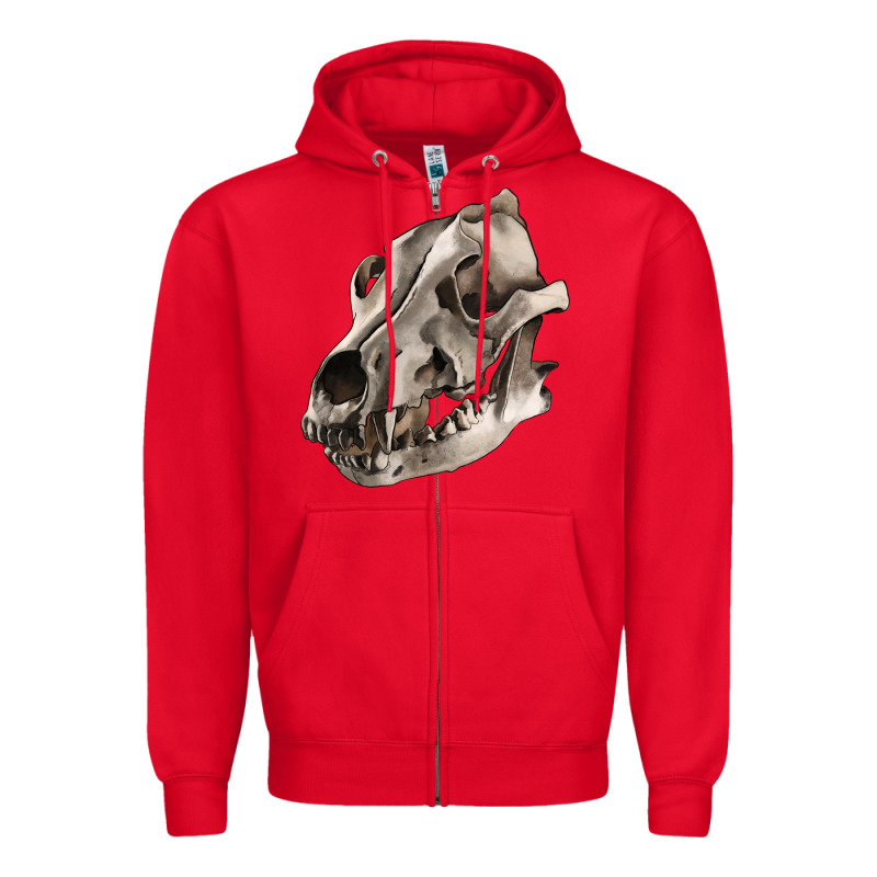 Wolf Skull Zipper Hoodie by RanaPortraitStore | Teevron
