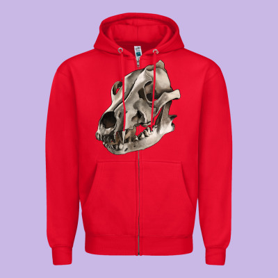 Zipper Hoodie Wolf skull