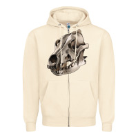 Sandshell Wolf skull Zipper Hoodie - RanaPortraitStore