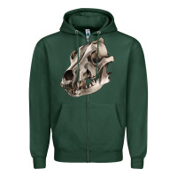 Sports Green Wolf skull Zipper Hoodie - RanaPortraitStore