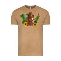 Vintage Camel western horse cowboy hat cactus sunflowers Vintage Tee - Artiststas