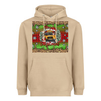 Mushroom Christmas school bus Heavyweight Hoodie - texasbilliewilder