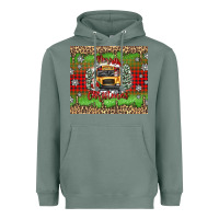 Sage Christmas school bus Heavyweight Hoodie - texasbilliewilder