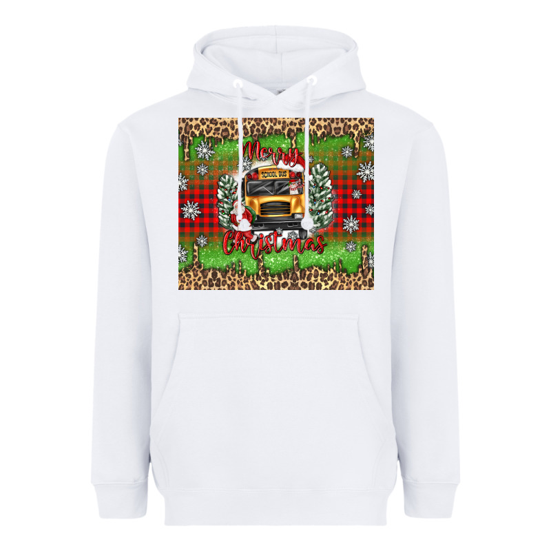 Christmas School Bus Heavyweight Hoodie by texasbilliewilder | Teevron