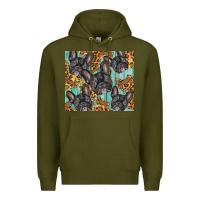 Army Green french bulldog Premium Hoodie - BarkalooDesign