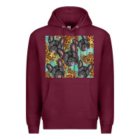 Burgundy french bulldog Premium Hoodie - BarkalooDesign