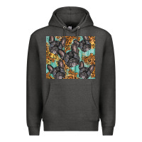 Charcoal Heather french bulldog Premium Hoodie - BarkalooDesign
