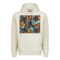 Oatmeal Heather french bulldog Premium Hoodie - BarkalooDesign