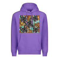 Purple french bulldog Premium Hoodie - BarkalooDesign