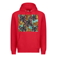 Red french bulldog Premium Hoodie - BarkalooDesign